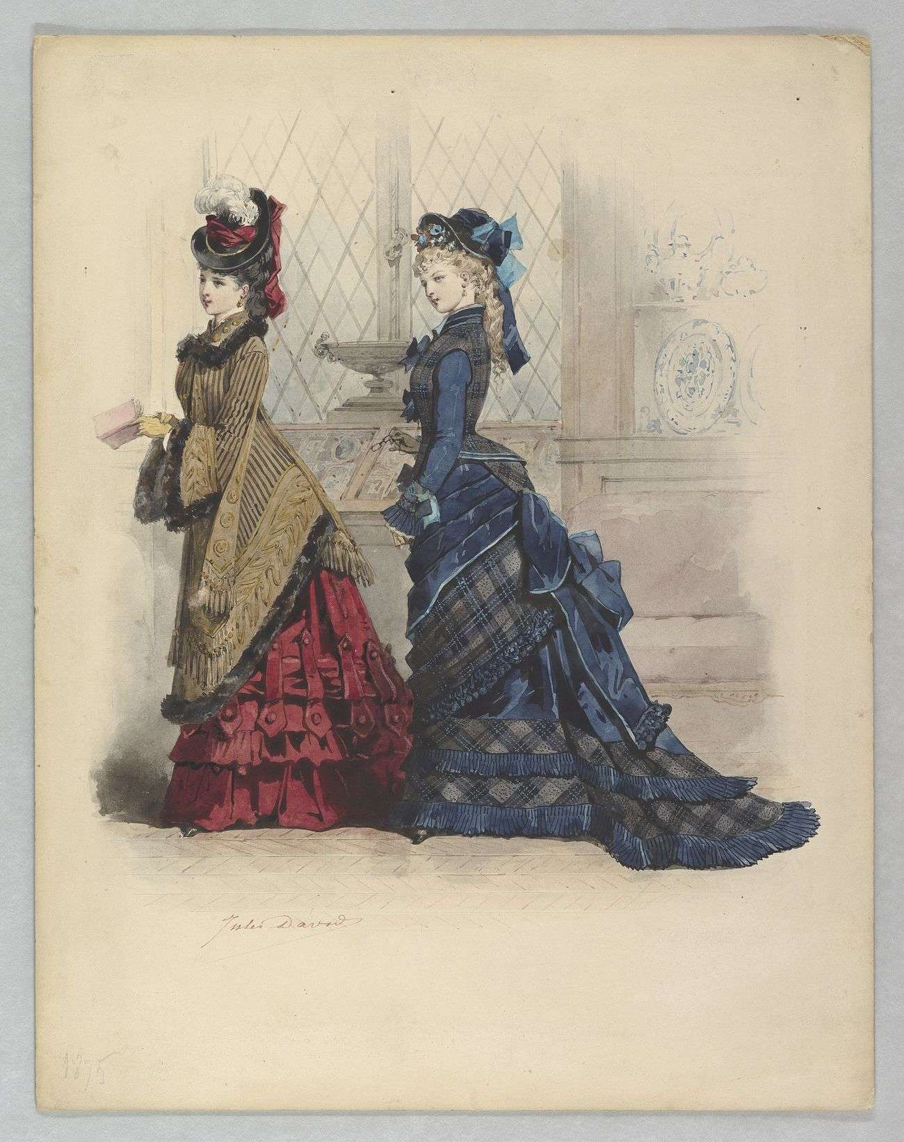 Two Women in Day Dresses