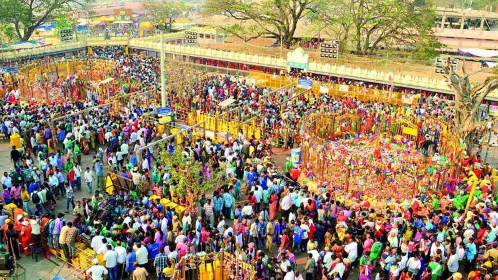 Sammakka-Saralamma Jatara at Medaram — one of Telangana's most significant tribal festivals.
Image taken from Google